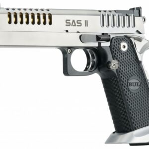 Bul Armory SAS II Air 9mm Pistol - Silver and Gold (Stainless Steel with Tin Gold Plated Barrel)